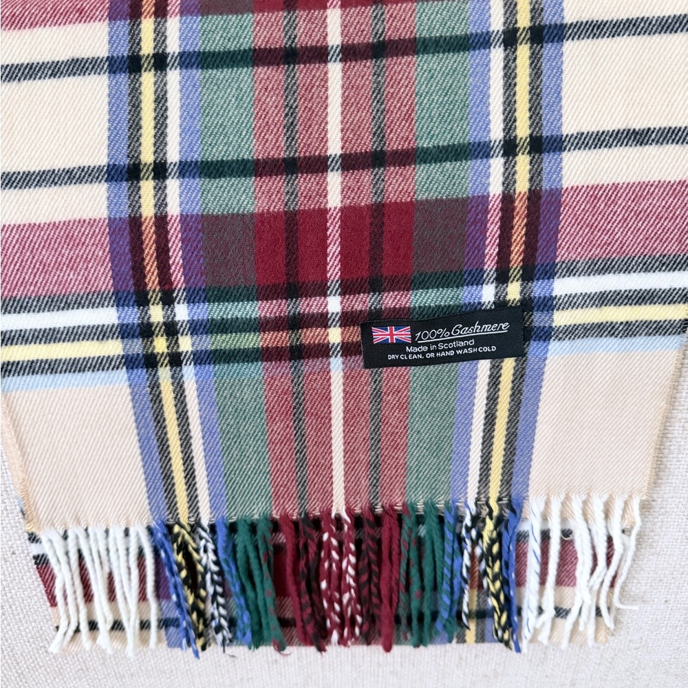 Plaid Cashmere Scarf